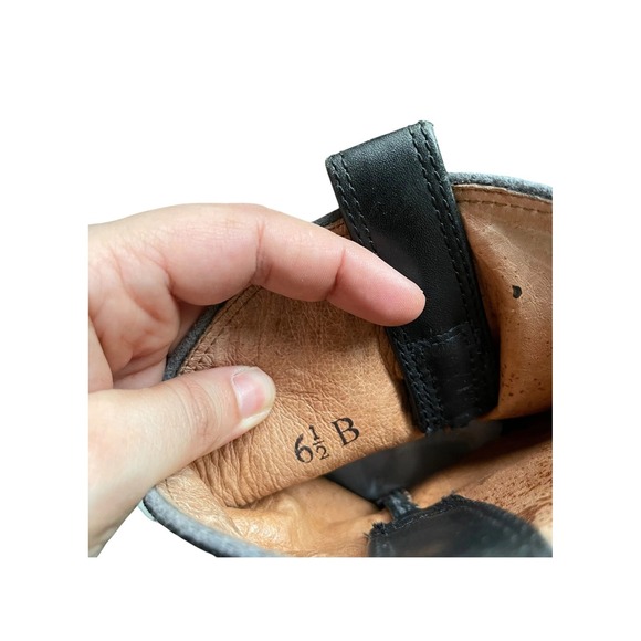 Ariat Heritage Roper Black Leather Western Cowboy Boots Women's 6.5B - Picture 4 of 10